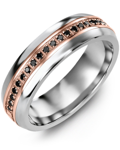 Awesome Titanium Mens Black Diamond Wedding Rings